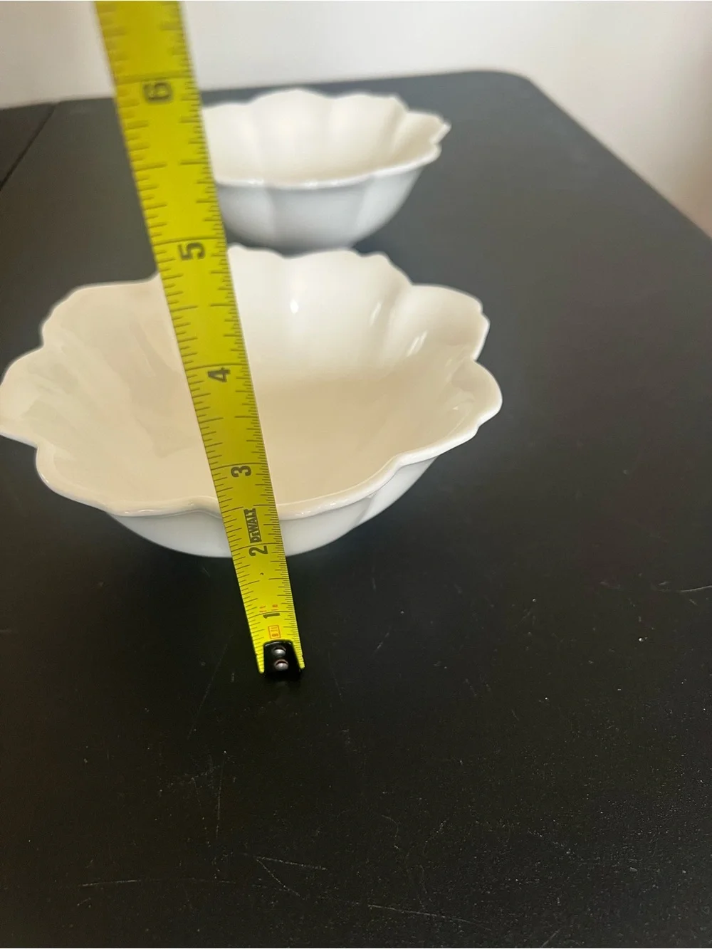 White Floral Pottery Barn Ceramic Serving Bowls - Set of 2
